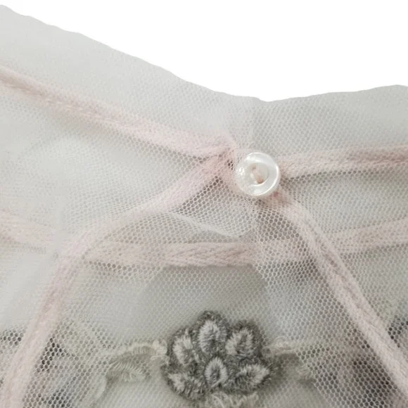 Hollister Babydoll Layered Tank Top Womens M Pink Embroidered Sleeveless Top - Picture 9 of 16